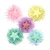 16Pcs 6.5cm Shiny Star Flower Padded Appliques for children's crafts headwear Bag Handmade Decor Hair Clip Ornament Accessories ► Photo 2/6