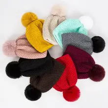 Зимняя шапка GROUP JUMP, хлопковая вязаная модная зимняя шапка, теплая шапка Skullies Beanies, шапка с регулируемым капюшоном, мягкая шапка с помпоном, для спорта на открытом воздухе