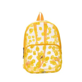 

Schoolbag female wild shoulder bag transparent jelly bag beach bag ins backpack out of the street summer small bag