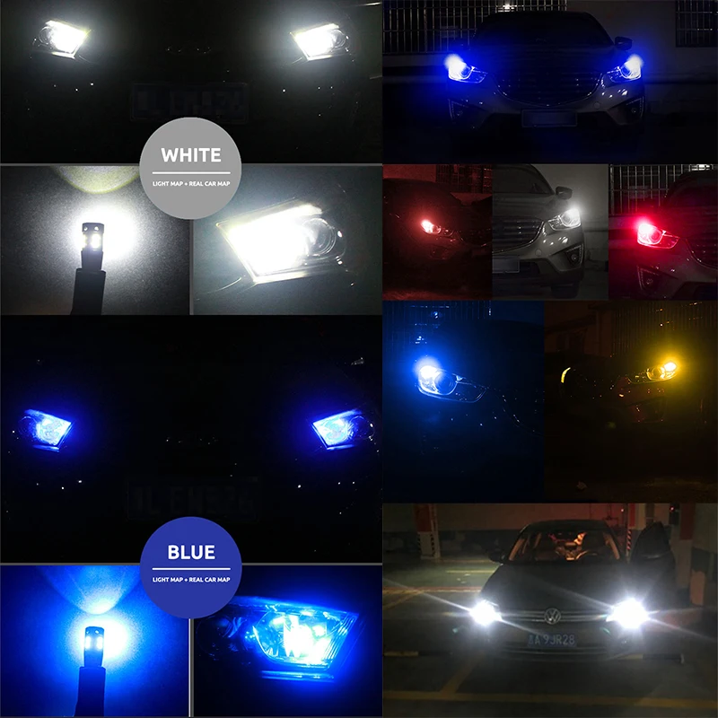 LED 플래시 LED 194 168, W5W T10, T10 스트로브, W5W 실리카겔, 15SMD 주차 전구, 자동 웨지 클리어런스 램프, CANBUS, 10 개