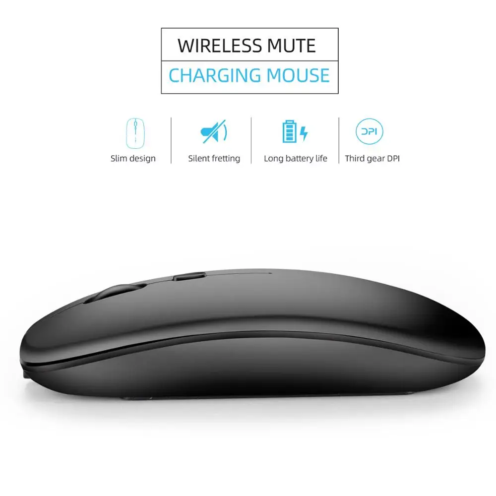 Новая Двухрежимная Bluetooth мышь 2,4G Беспроводная беззвучная ультратонкая настольная офисная мышь для ноутбука