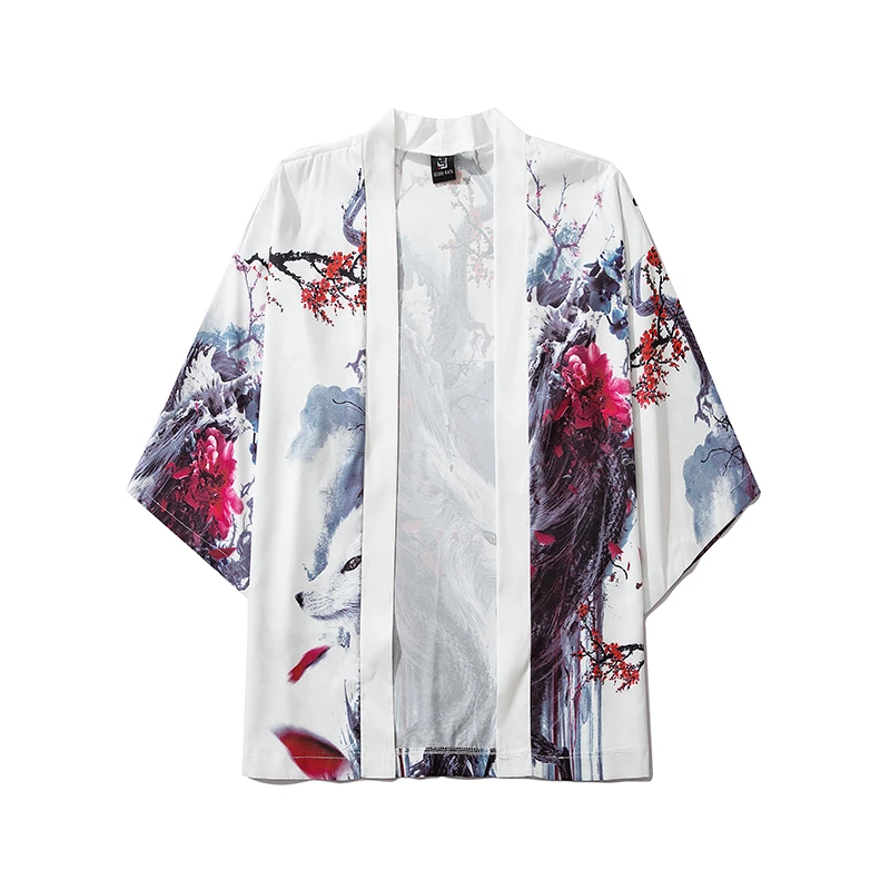 Bebovizi Men Women White Kimonos Japanese Clothes Kimono Cardigan Cosplay Mens Yukata Female Summer Casual Beach Shirt Blouse
