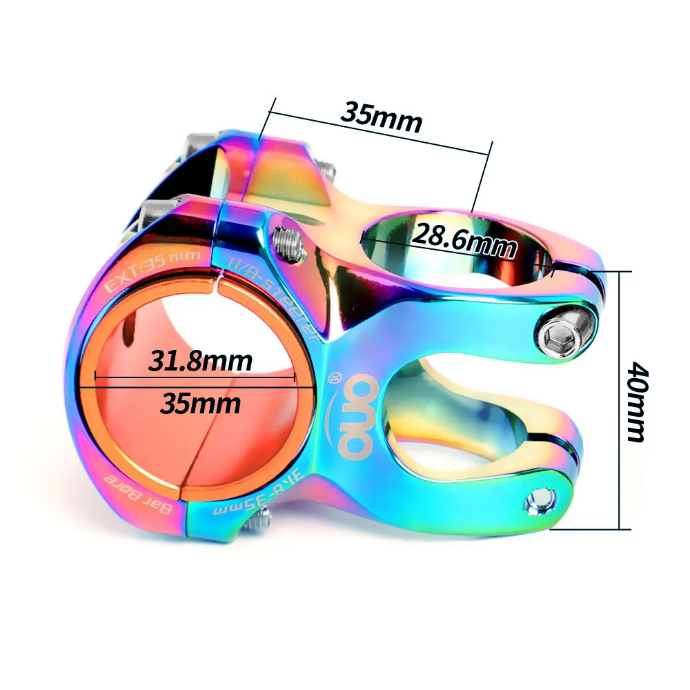

Road Bike Handlebar Tate Mountain Bike Colorful Handlebar Riser 35/31.8mm Adjustable Caliber CNC Downhill Bicycle Stem