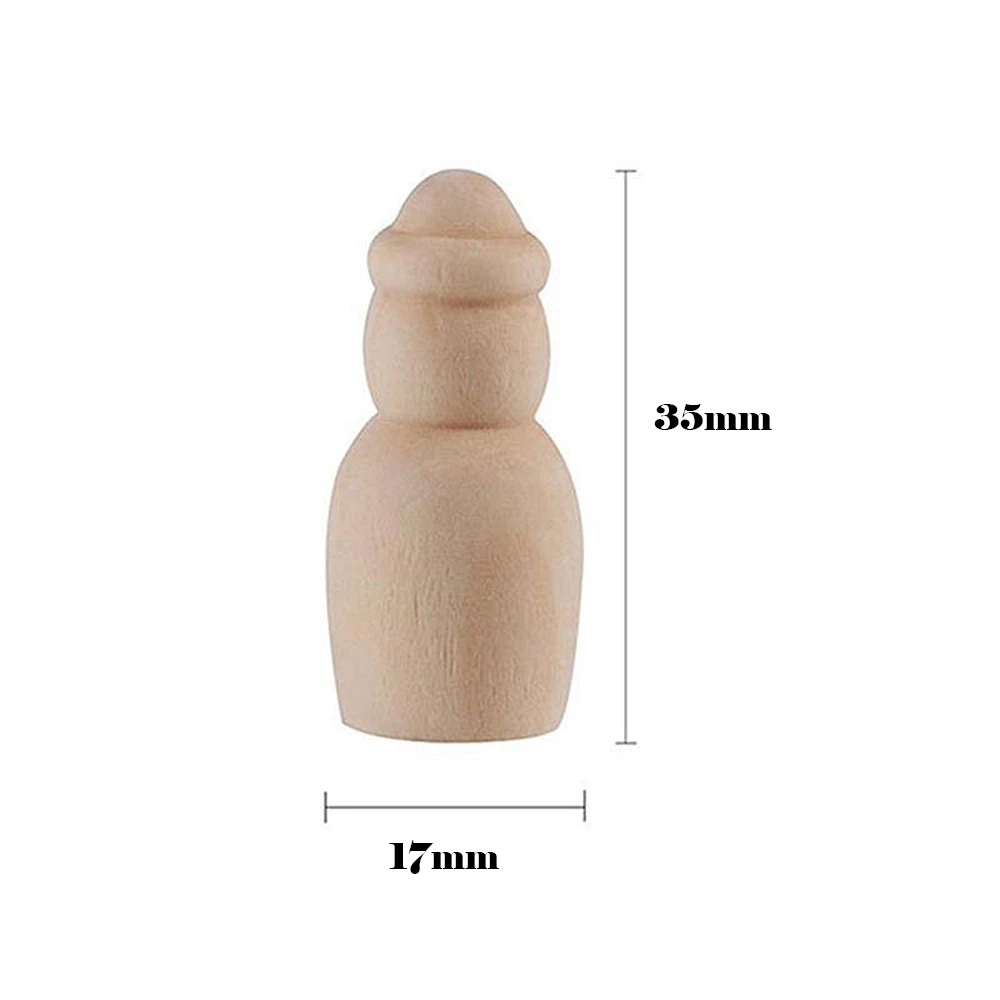 10Pcs 35x17 mm 10 шт. поделки Лотос деревянные колышки для кукол Log цвет маленький деревянный человек семейный стиль комбинированный набор детский Цвет Окрашенные игрушки - Цвет: 10Pcs 35x17 mm