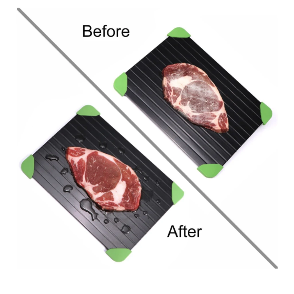 Aluminum Fast Thawing Plate Defrosting Tray Thaw Frozen Food Meat Fruit Quick Defrosting Plate Board Defrost 3