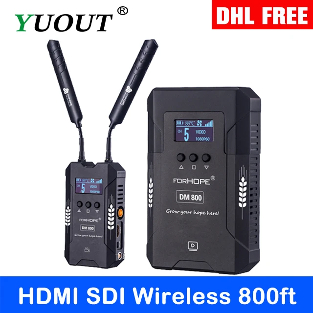 800ft WHDI HDMI SDI Беспроводная система передачи 3g 1080P HD видео ТВ прямая трансляция камера передатчик и приемник VS Hollylan