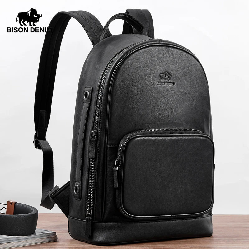 BISON DENIM рюкзак из натуральной кожи с растительным дублением 15 дюймов сумка для