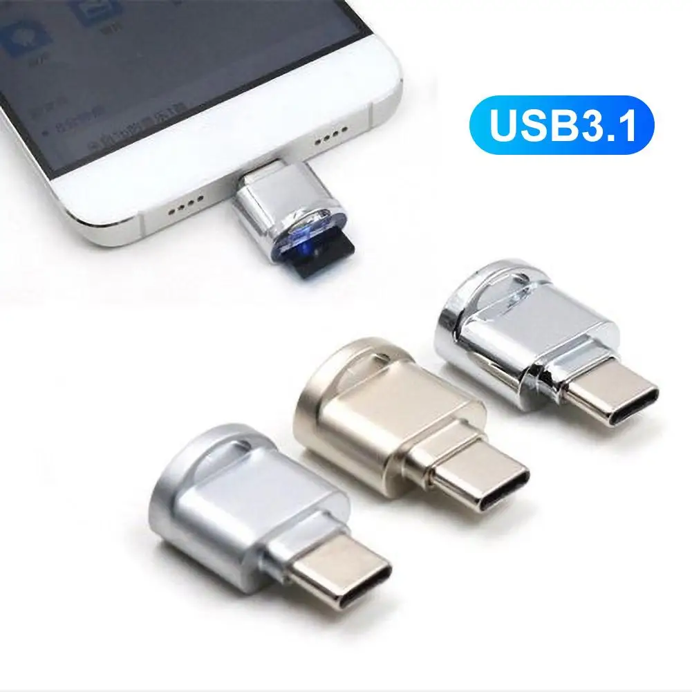 Мини кардридер портативный металлический USB 3 1 Micro Secure Digital TF карта Type C SD OTG адаптер