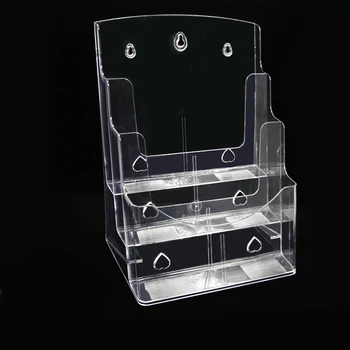 

3 Tier Acrylic Brochure Holder Card Holder Literature Holders Flyer Holder Plastic Display Stand Desktop storage file rack