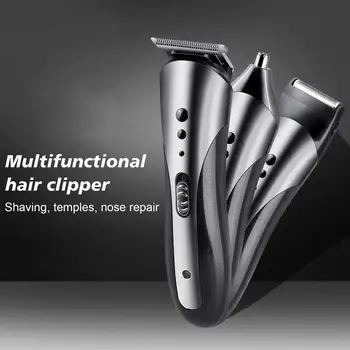 

NEW 3 In 1 Razor Hair Clipper Nose Hair Clipper Set Multi-Function Nose Clipper Washable Waterproof Razor With 4 Limit Comb