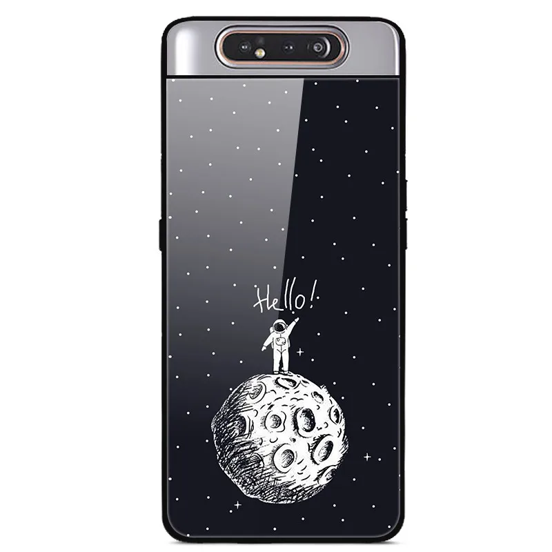 26 Для samsung A80 чехол закаленного стекла Звездный космический жесткий чехол для samsung Galaxy A80 A805F SM-A805F TPU бампер A 80 чехол для телефона - Цвет: 26