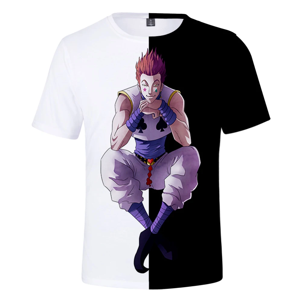 Футболка Hisoka с 3D-принтом в стиле хип-хоп для мужчин и женщин подходящие футболки