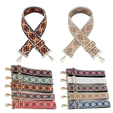 

National Style Bag Belt Cross Body Nylon Bag Straps Removable DIY Shoulder Strap Rainbow Handbag Handle Bags Accessories