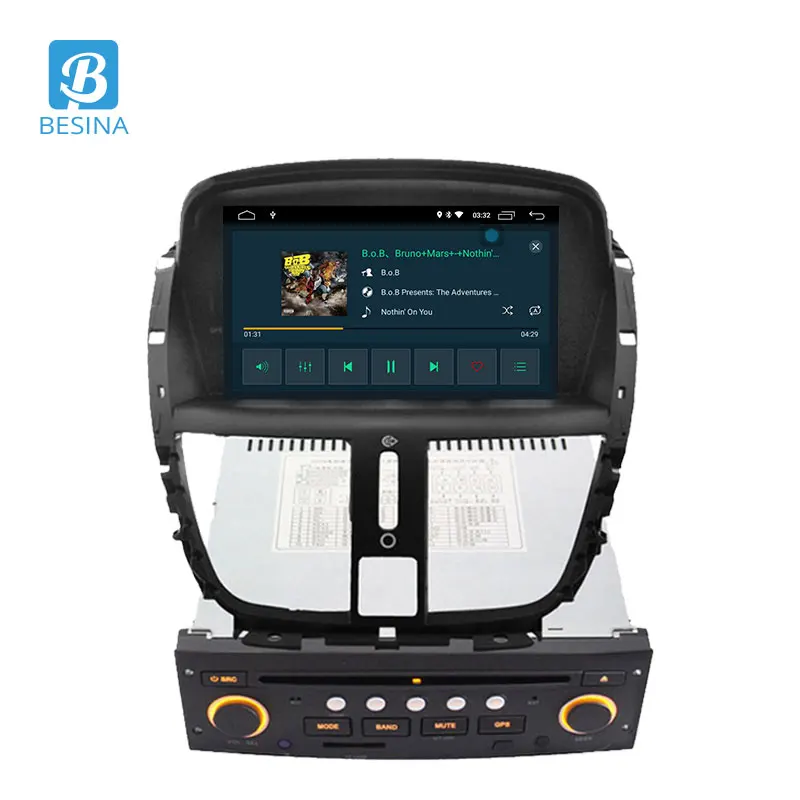 Discount Besina 1 Din Android 9.0 Car DVD Player For Peugeot 207 207CC 2007 2008 2009 2010 2011 2012 2013 2014 GPS Wifi Multimedia 3