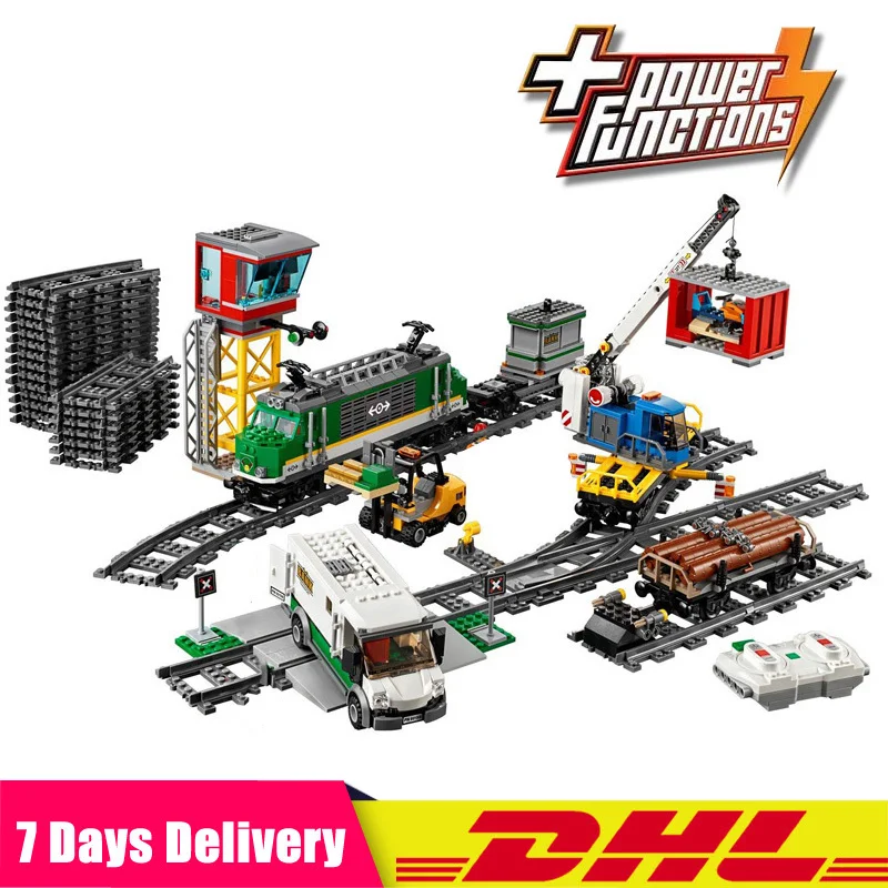 

2020 IN Stock 02118 02117 02009 City Cargo Train Remote Control Building Kit Building Blocks Bricks Model Toys Fit For 60198