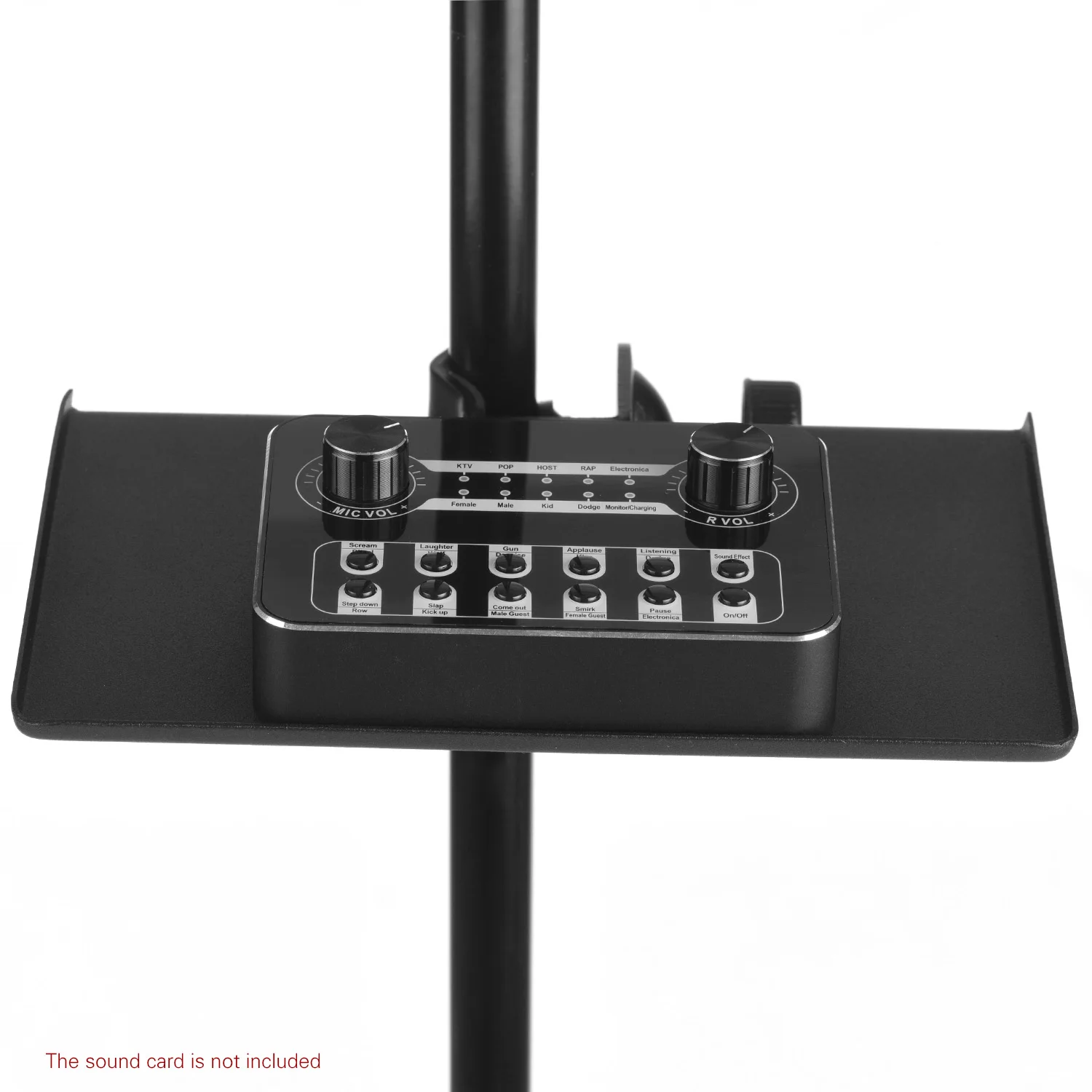 

Universal Microphone Stand Clamp-on Tray Metal Material with Mounting Clamp Accessories