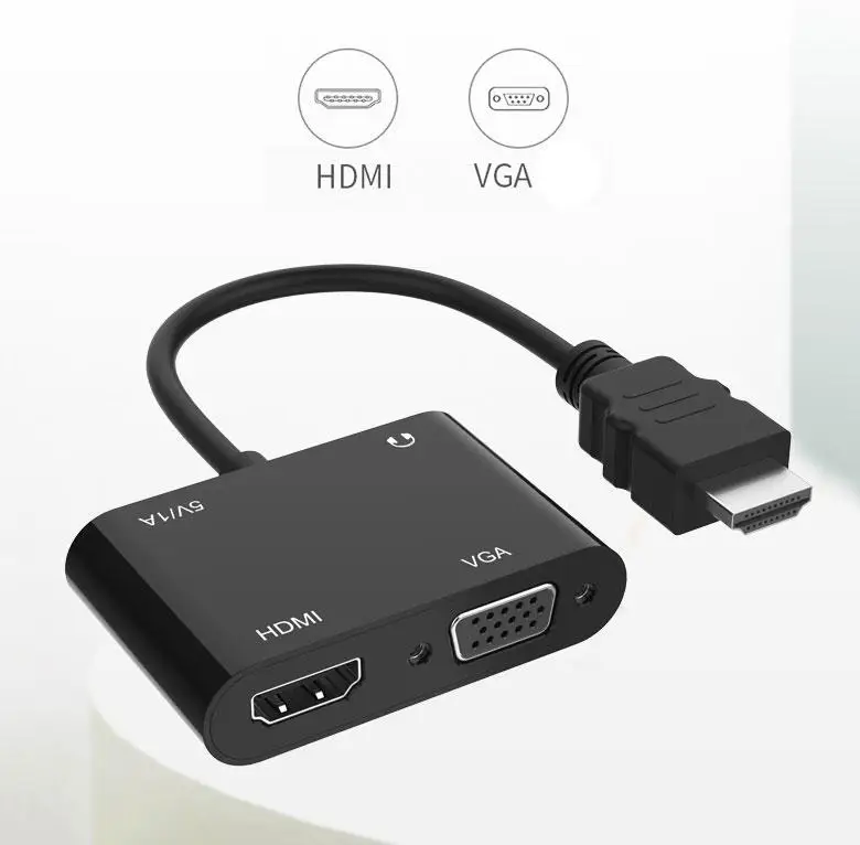 

TWISTER.CK HDMI To HDMI +VGA+ Power +3.5 Audio HD Video Converter Support Simultaneous Display