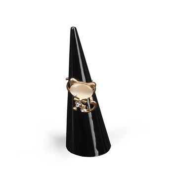 

Fashion Mini Finger Ring Plastic Triangle Cone Jewelry Storage Display Stand For Rings 3 Colors Delicate Women Jewelry Display