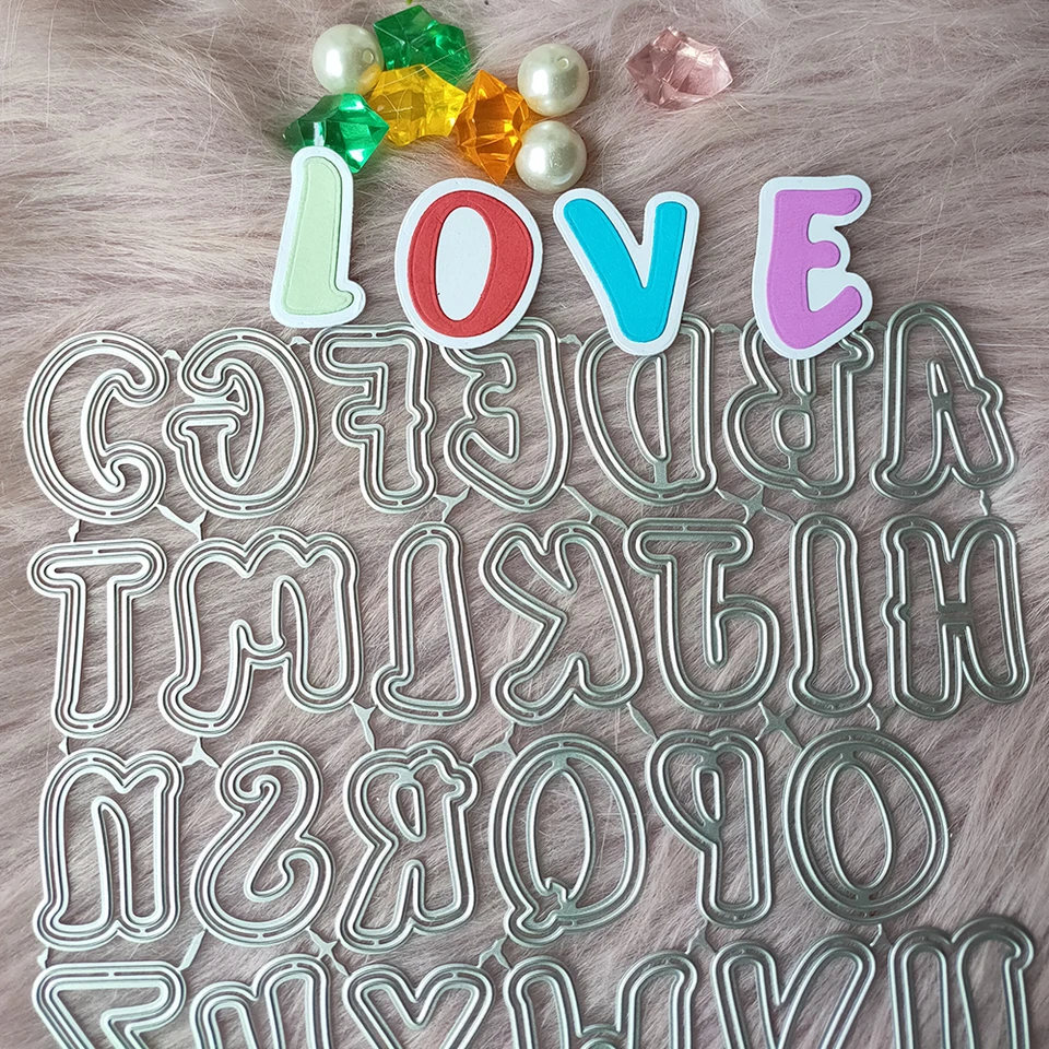 Set Di 26 Fustelle In Metallo Lettere Minuscole Inglesi - Stampini Per Scrapbooking, Goffratura, Creazione Biglietti E Album Fai Da Te, Decorazioni Carta