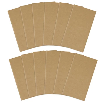 

12Pcs Kraft Notebook Journal Paper Travel Blank Notepad Sketchbook Memo Pad for Drawing Painting DIY Writing