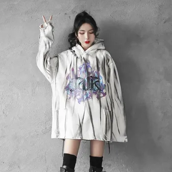 

NiceMix 2020 Spring women's sweatshirt Harajuku letter printing hooded sweatshirt bf long-sleeved loose Pullovers sweatshirt Hot