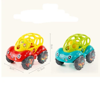 

1pc Baby Plastic Non-toxic Colorful Animals Hand Jingle Shaking Bell Car Rattles Toys Music Handbell for Kids Color Random