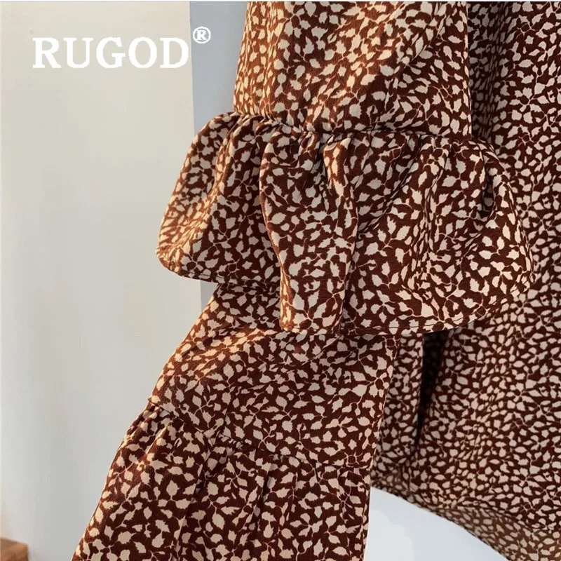 RUGOD 2019 Новая Осенняя Женская юбка наборы О образный вырез длинный рукав тягучий