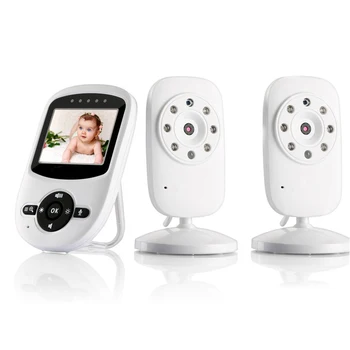 

Wireless Video Baby Monitor with 2 Digital Cameras, LCD Display, Infrared Night Vision, 2 Way Talk, Room Temperature, Lullabies