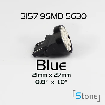 

8pcs 3047 3057 3155 3157 12V 9-LED 5630 Blue For Signal Light or Parking Light