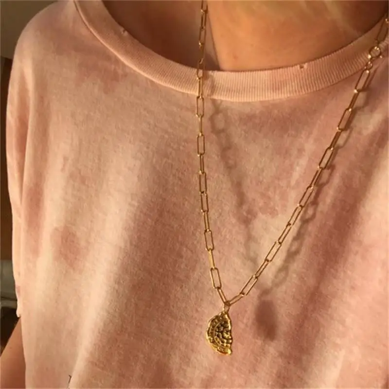 LouLeur, 925 пробы, серебряное, Марии, длинное ожерелье, необычное, Золотая подвеска, широкая цепочка, ожерелье для женщин, модное, хорошее ювелирное изделие, подарки