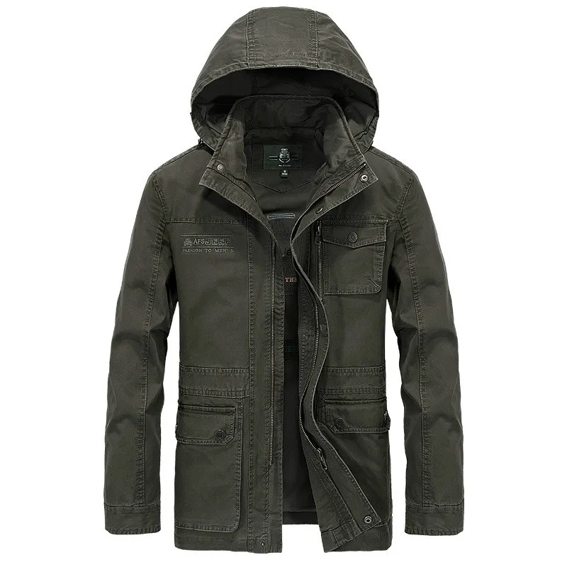Brand Military Jacket Men High Quality Plus Size M-4XL Men's Winter Autumn Casual Cotton Hooded Mens Jacket Coat Brand Military Jacket Men High Quality Plus Size M-4XL Men's Winter Autumn Casual Cotton Hooded Mens Jacket Coat