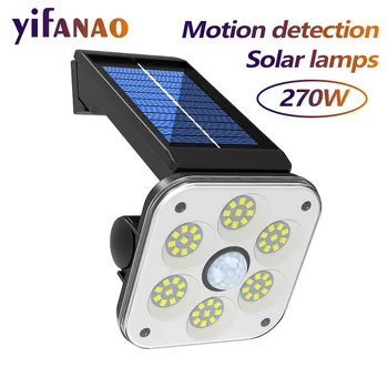 

Upgrade Solar Motion Sensor Lights Outdoor 54 LED Lamp IP65 Waterproof Single Head Spotlight Flood Light for Yard Garage Patio