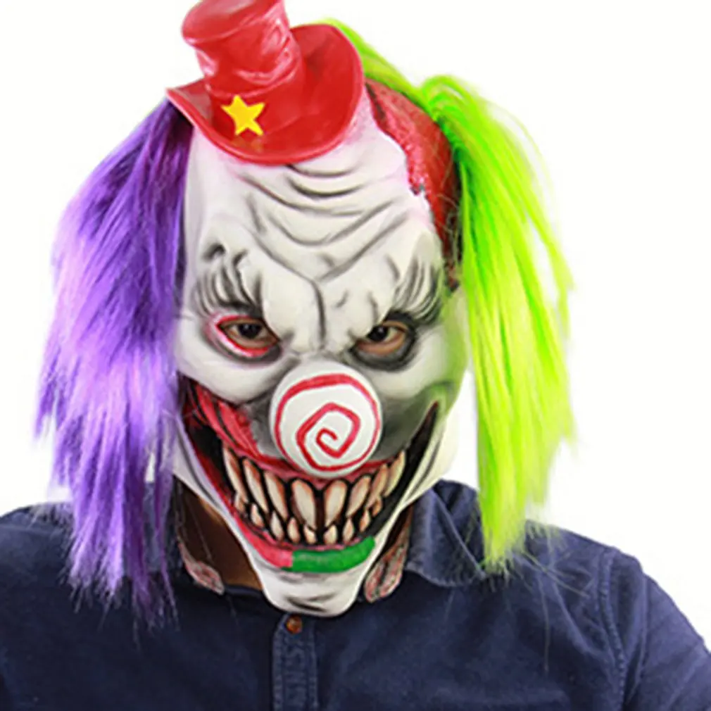 Halloween Horror Mask Scared Party Haunted Dress Tool Escape Bloody Scary Head Cover Makeup Event Festive Accessories Decor