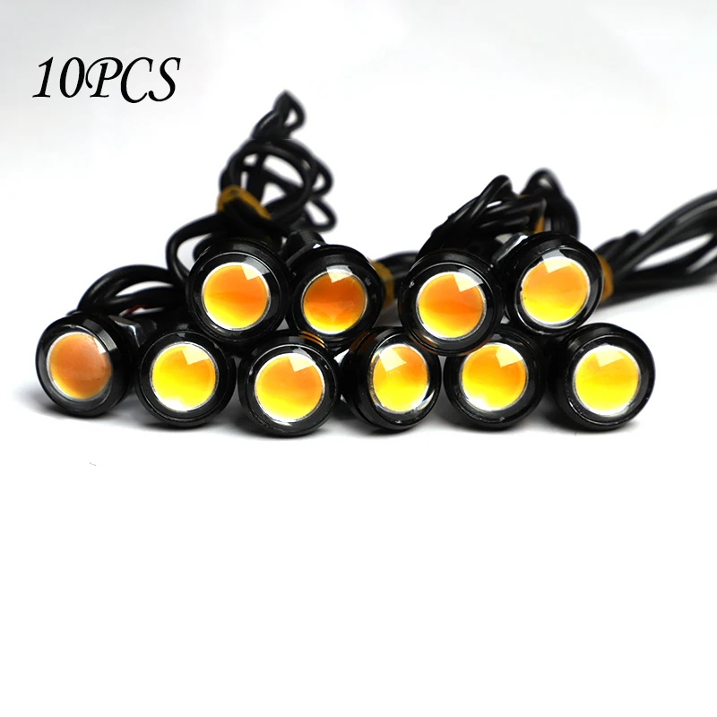 

10PCS/Pack 18MM Car Eagle Eye DRL Led Daytime Running Lights LED 12V Backup Reversing Parking Signal Automobiles Lamps