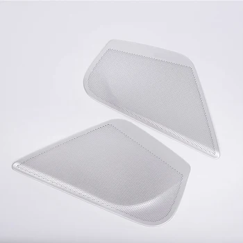 

For Audi A6 Car Accessories Aluminum Alloy Car Side Front Door Audio Speaker Cover Trim 2pcs