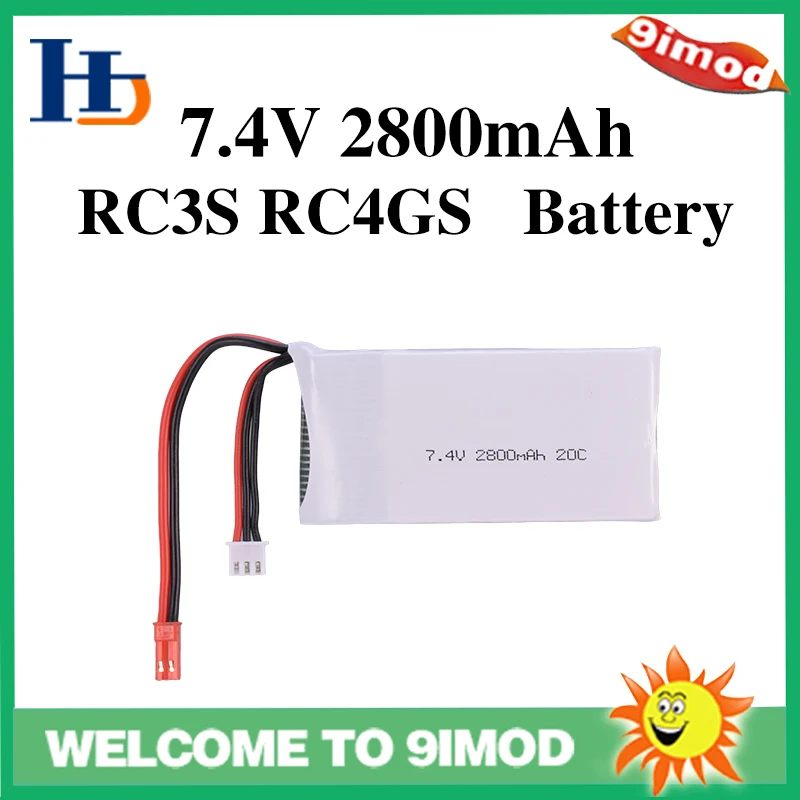 7 4 в 2800 мАч 2S 20C передатчик Lipo батарея для радио Link Le Di RC3S RC4GS пульт дистанционного