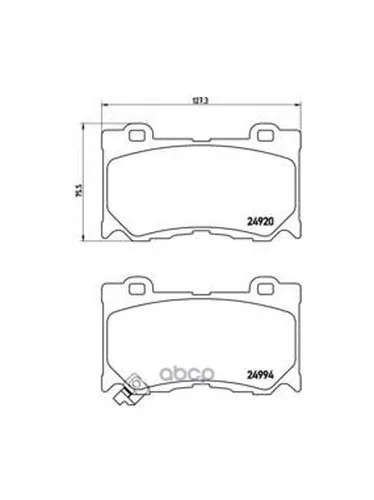Колодки Тормозные Дисковые Nissan: 370 Z 3.7 09-, 370 Z Roadster 3.7 09- Brembo арт. P56084