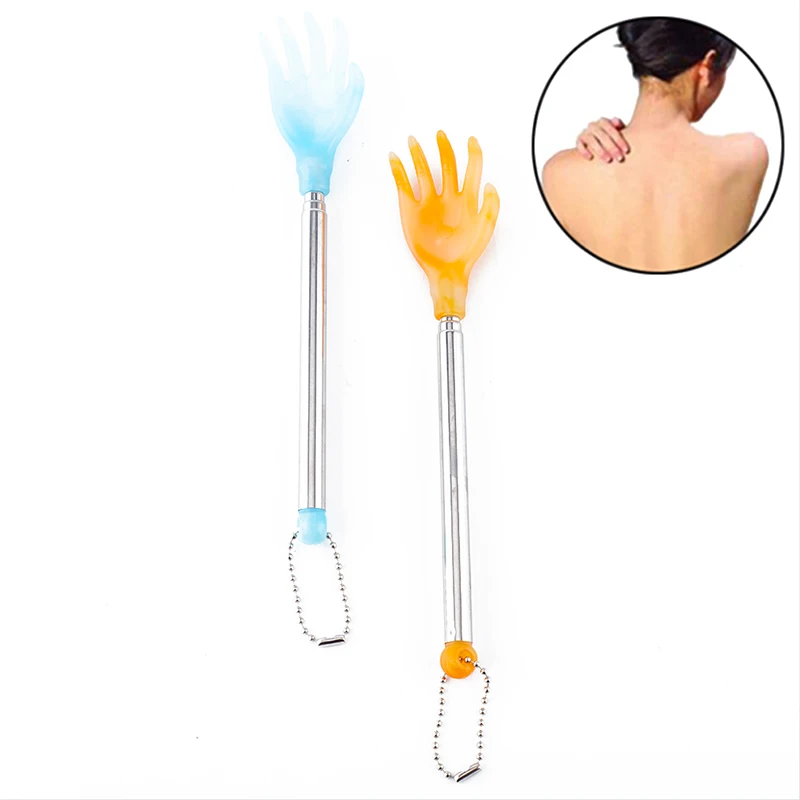 

Telescopic Scratcher Tickle Stainless Steel Back Massage Itch Anti Massage Stick Yellow And Blue For Steel Back Adjustable Relax