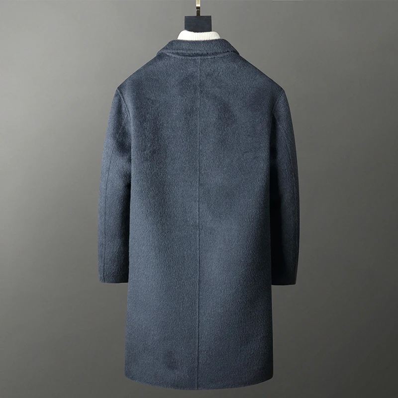 2020 шерстяное мужское двухстороннее кашемировое длинное пальто корейские