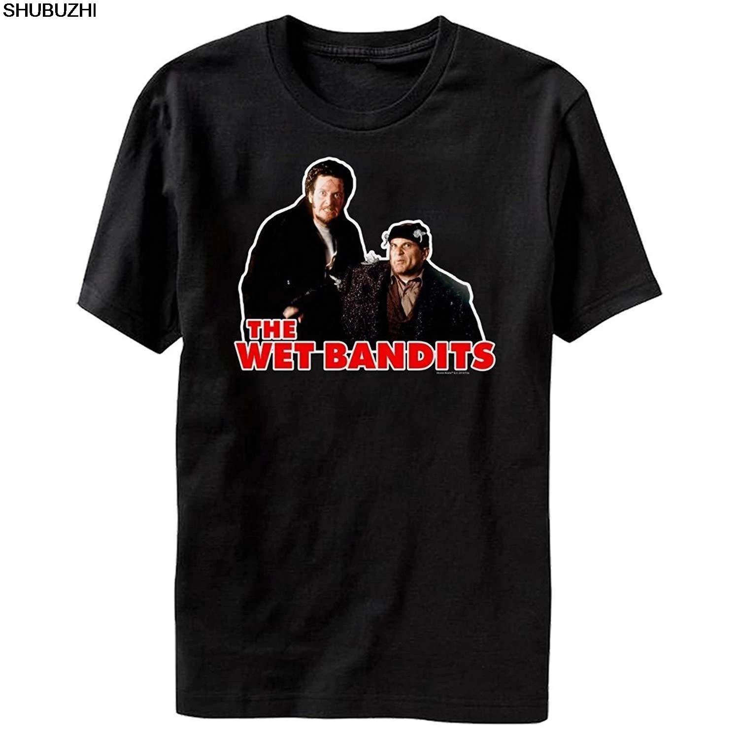 

Adult Black Holiday Christmas Comedy Home Alone The Wet Bandits T-Shirt Tee Summer Casual Man T Shirt Good Quality Top Tee