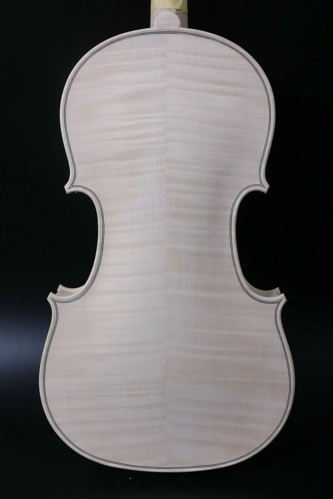Hand-make solid wood unfinished flame back violin 4/4 3/4 1/2 whtie violin #10095