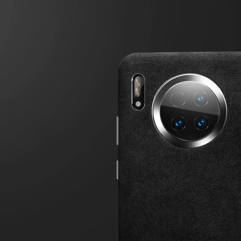 Для huawei mate 30 Pro Чехол для телефона импортная Alcantara натуральная кожа Полная защита чехол для huawei mate 30/Pro Роскошный чехол - Цвет: Черный