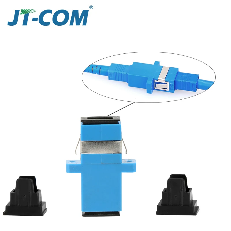 Free Shipping 200Pcs SC Fiber Optic Connector Adapter SC UPC SM Flange Singlemode Simplex SC SC 5