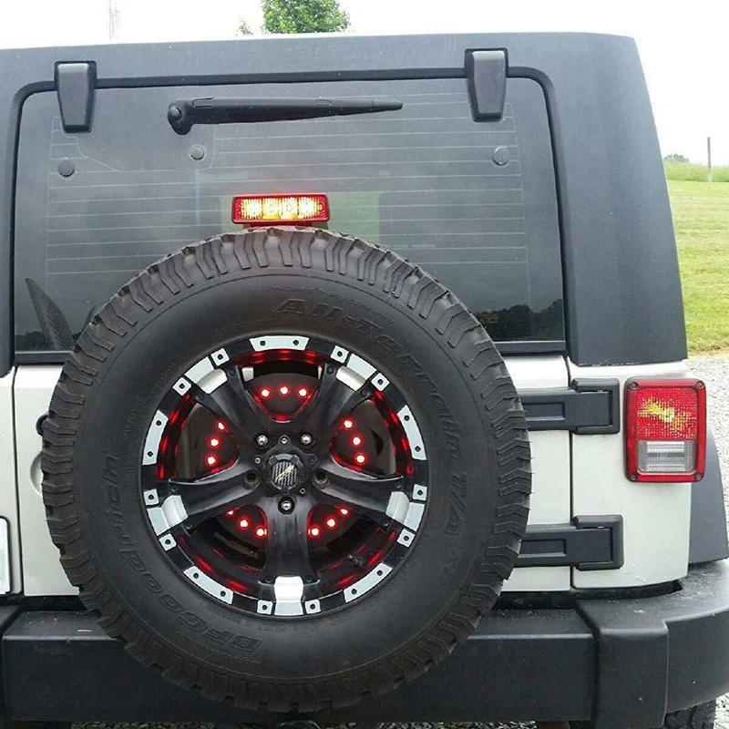 Запасная шина светодиодный третий тормозной светильник подходит для Jeep Wrangler Yj Tj Jk Jl 1987