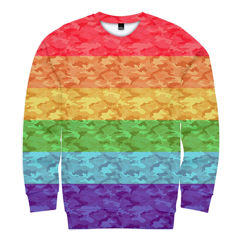 Пальто 3d толстовки LGBT Rainbow Vlag Lesbiennes Homo 'S Fashion Mannen/Vrouwen Свитшот без шапочки Toevallige
