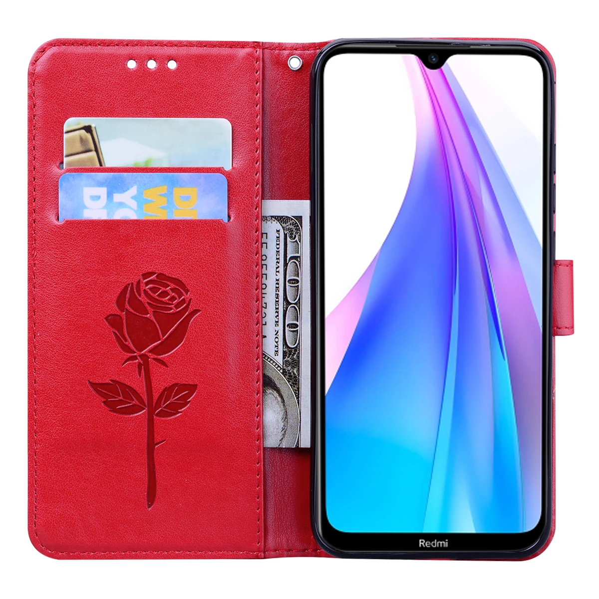 For Xiaomi Redmi Note 8T Case Flip Leather Wallet Screen