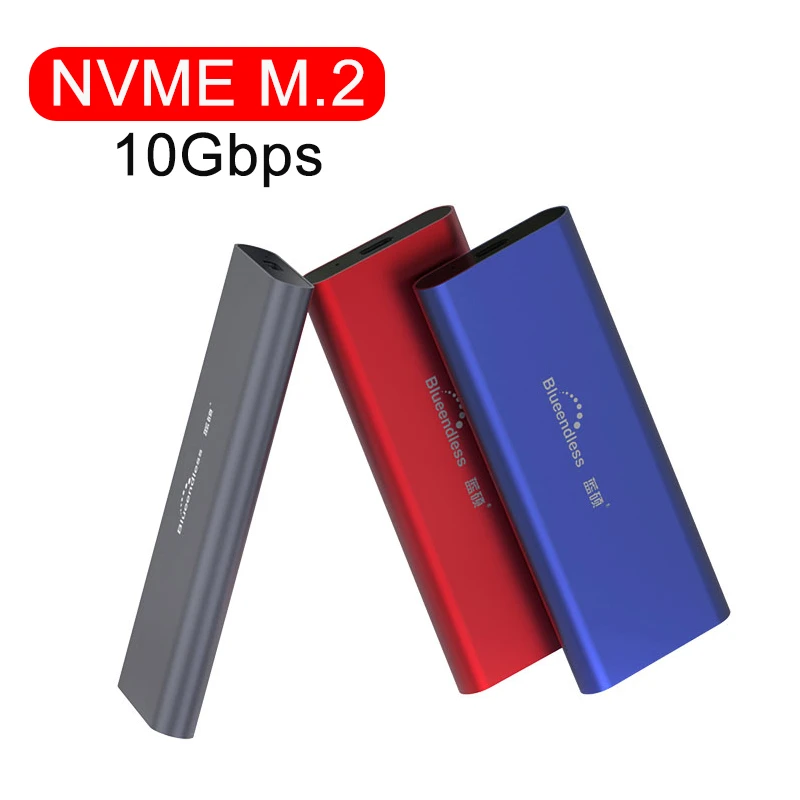 PCIE M.2 NVME GEN2 10Gbps SATA NGFF 6Gbps Case USB SSD Enclosure Type C USB 3.1 SSD Case NVME Hard Disk Enclosure HDD Case best external hard drive enclosure