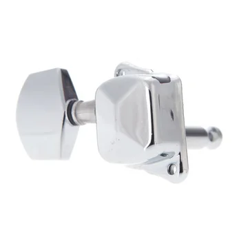 

6 piece kit for grant guitar string pegs Sockets Screw mechanical Guitar Tuning Pegs Tuner (Silver)