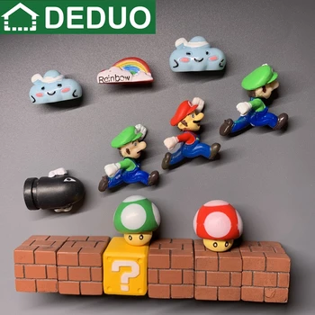 

3D DIY Super Mario Bros Fridge Magnets Refrigerator Magnets Message Sticker Adult Man Girl Boy Kids Children Toy Birthday Gift