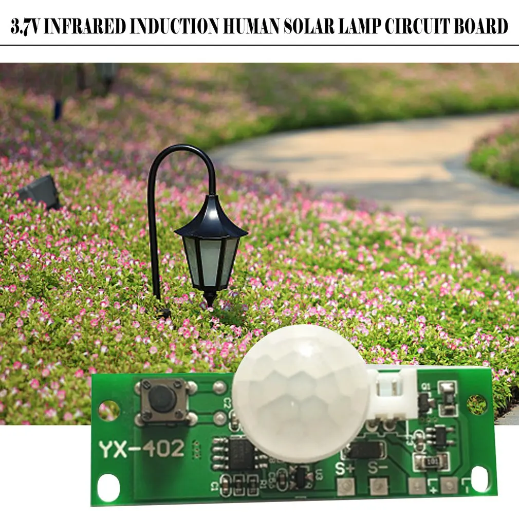 3.7V Infrared Solar Lamp Panel Circuit Board Solar Lamp Board Control Sensor Night Light Controller Module
